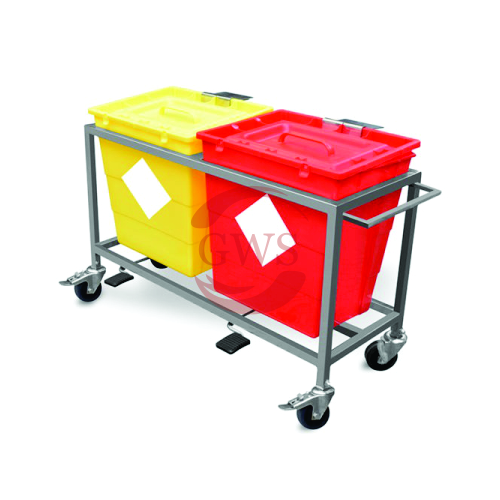 Dual Waste Segregation Trolleys (Stainless Steel) 30 Ltrs