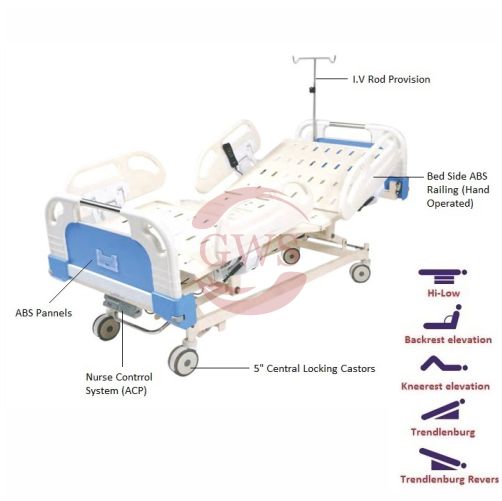 Five Functional ICU Bed Electric