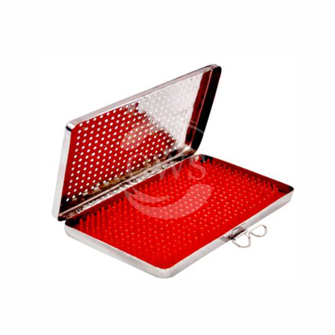 Perforated Sterilization Tray With Silicone Mat