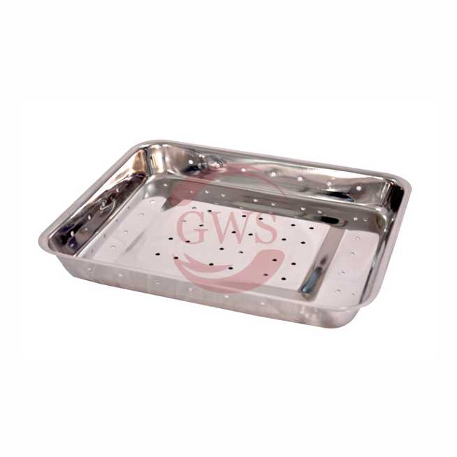 Perforated Instrument Tray Without Cover