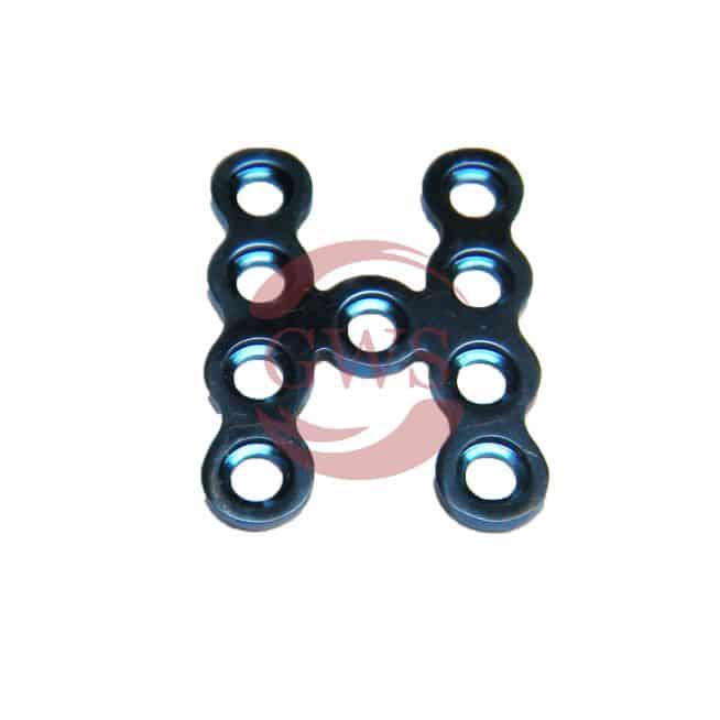 'H' Shape Plate, 9 Hole